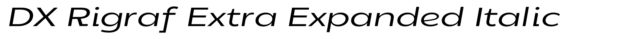 DX Rigraf Extra Expanded Italic image